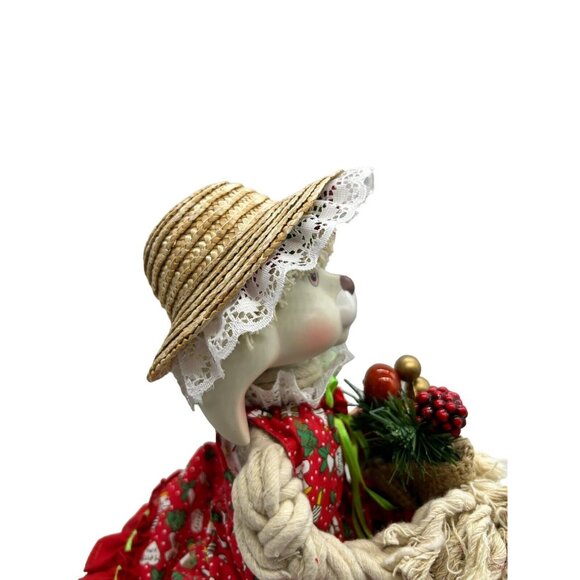 House of Lloyd Flossie Rabbit Figurine 1993 Porcelain Face w/ Box Christmas Vtg - Picture 8 of 16